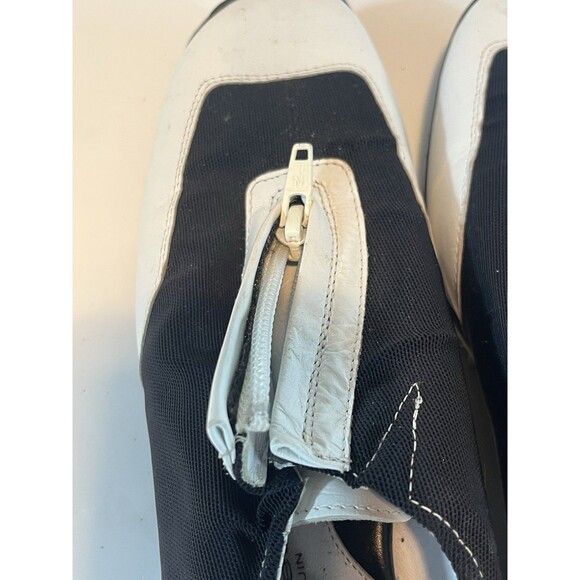 Walter Genuin Linea Stretch Golf Shoes Size 6 Black White  Zip Up Made In Italy - Picture 5 of 11